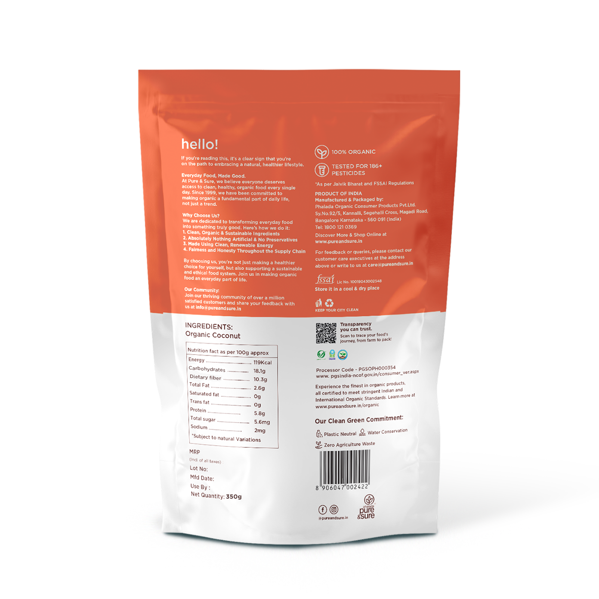Organic Coconut Flour Back