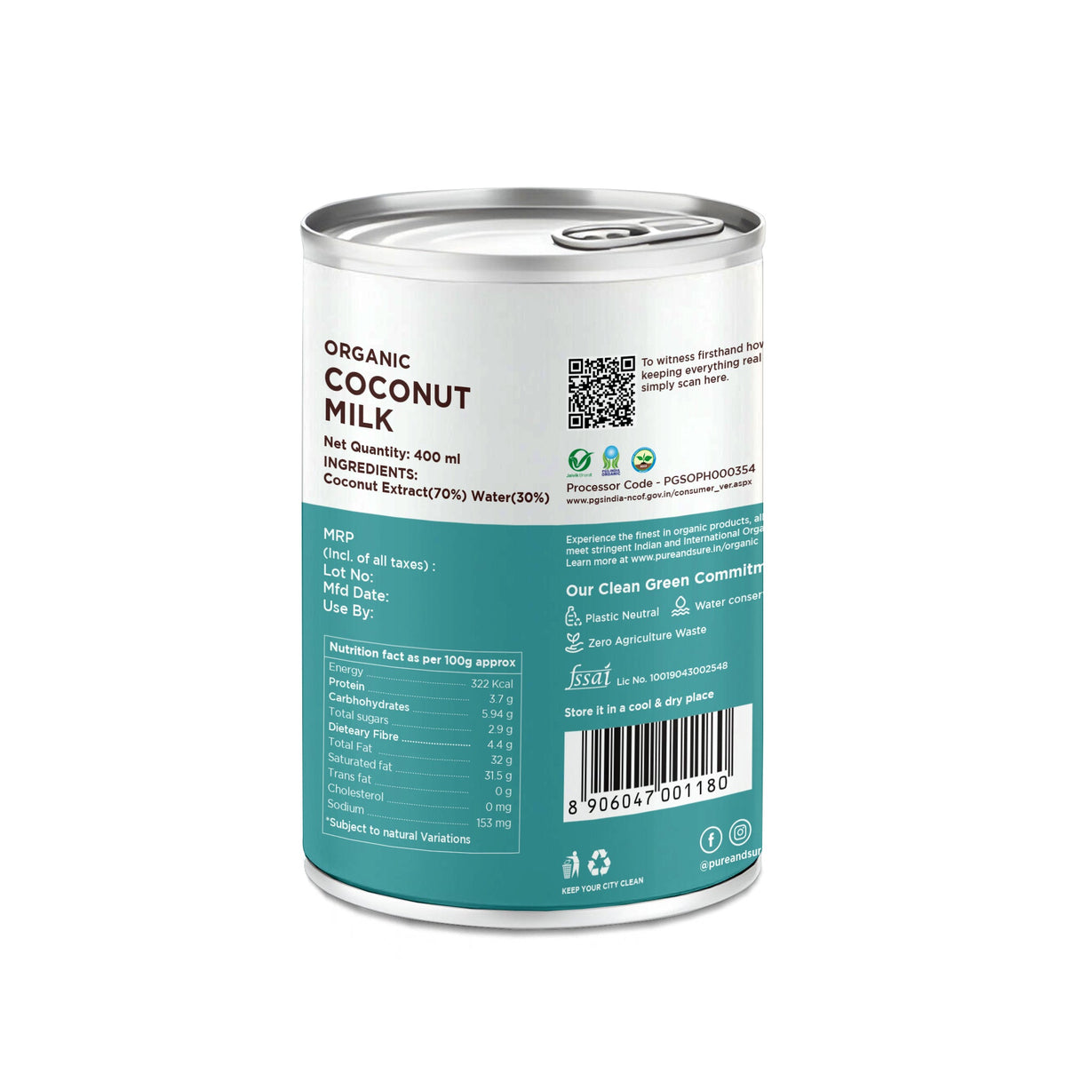 Coconut Milk 400ml BACk