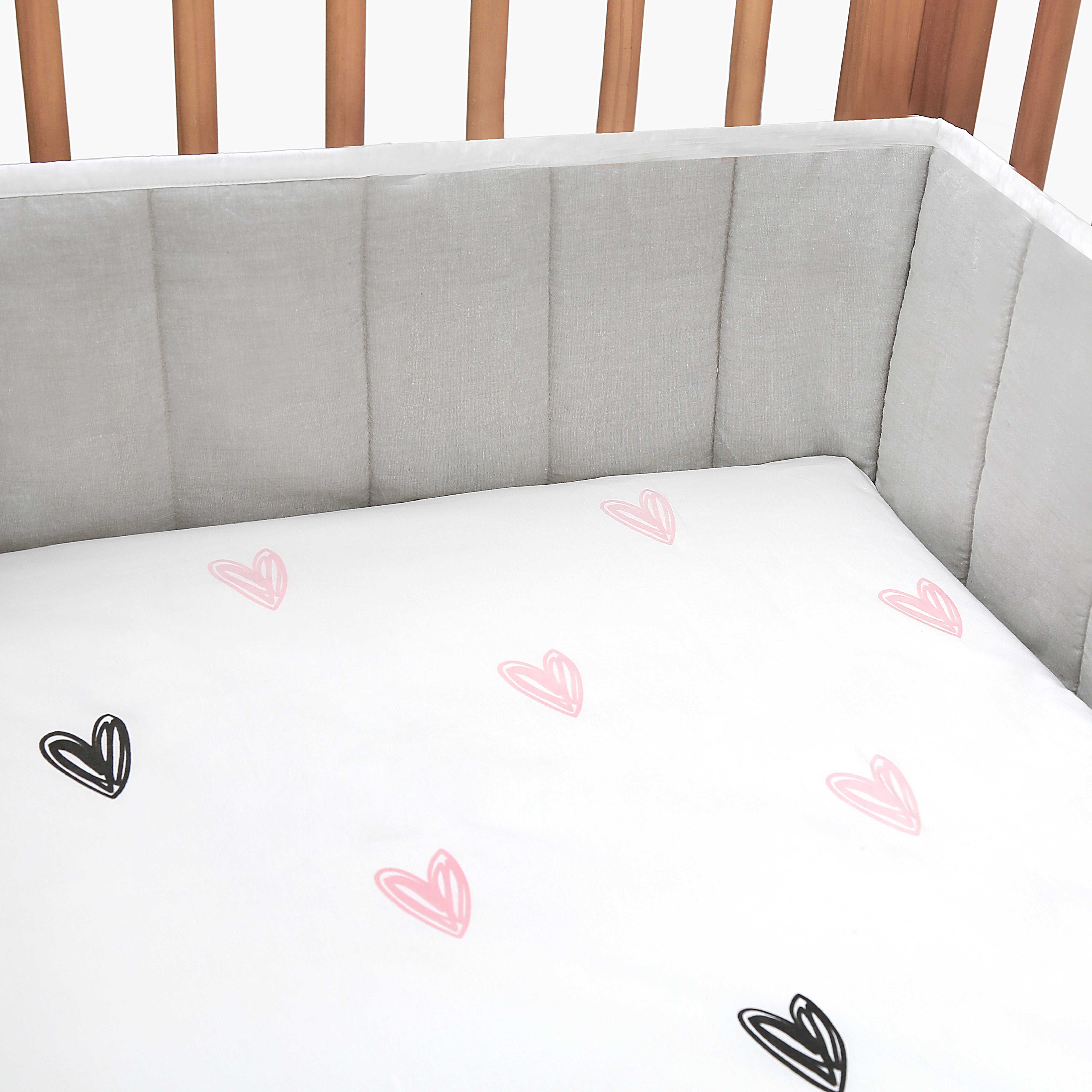Little Hearts - Organic Cot Bedding Sets - Oranges and Lemons