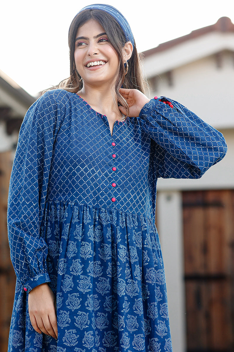 Danny Indigo Dress - Dhãran