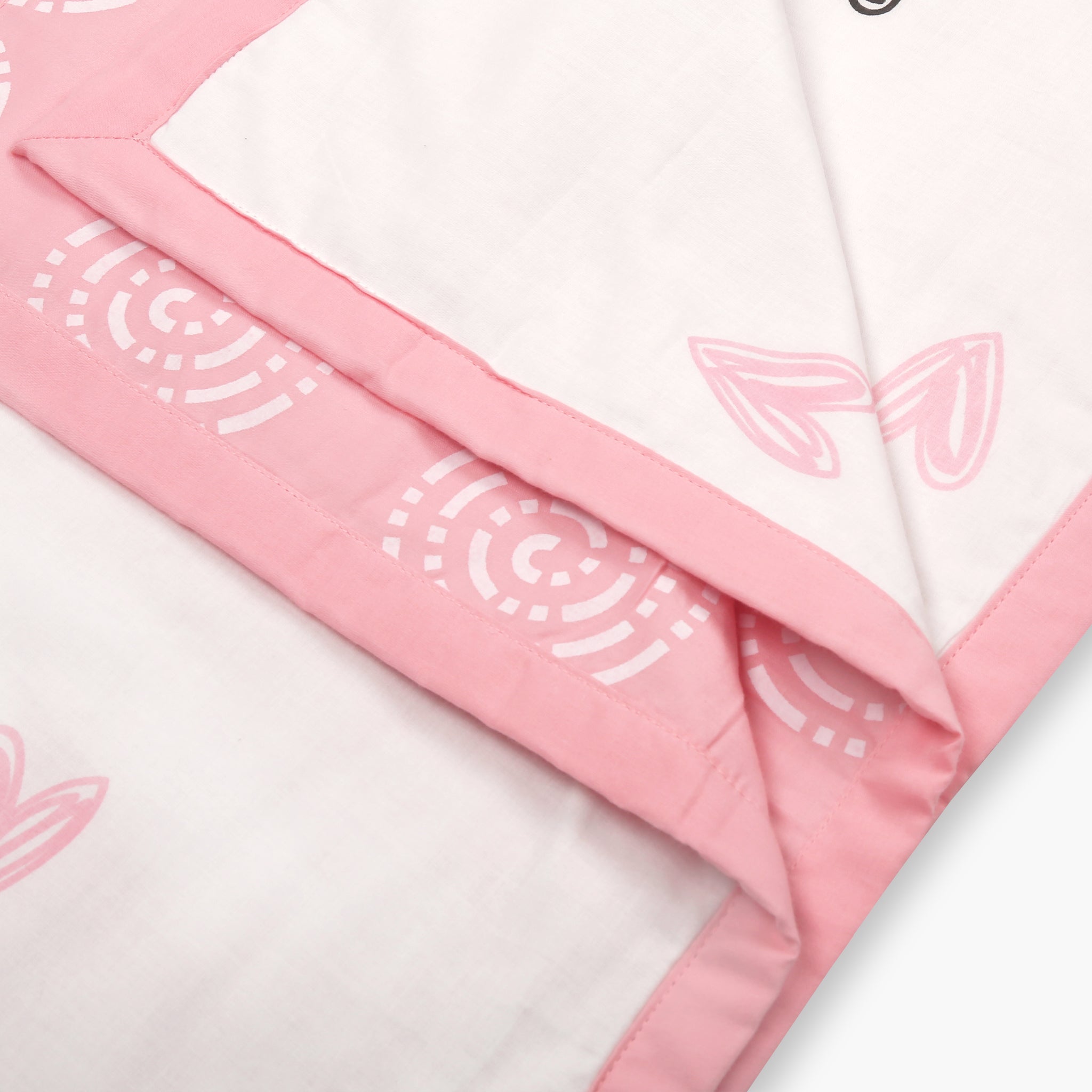 Little Hearts - 3 Piece Cot Bedding Set - Oranges and Lemons