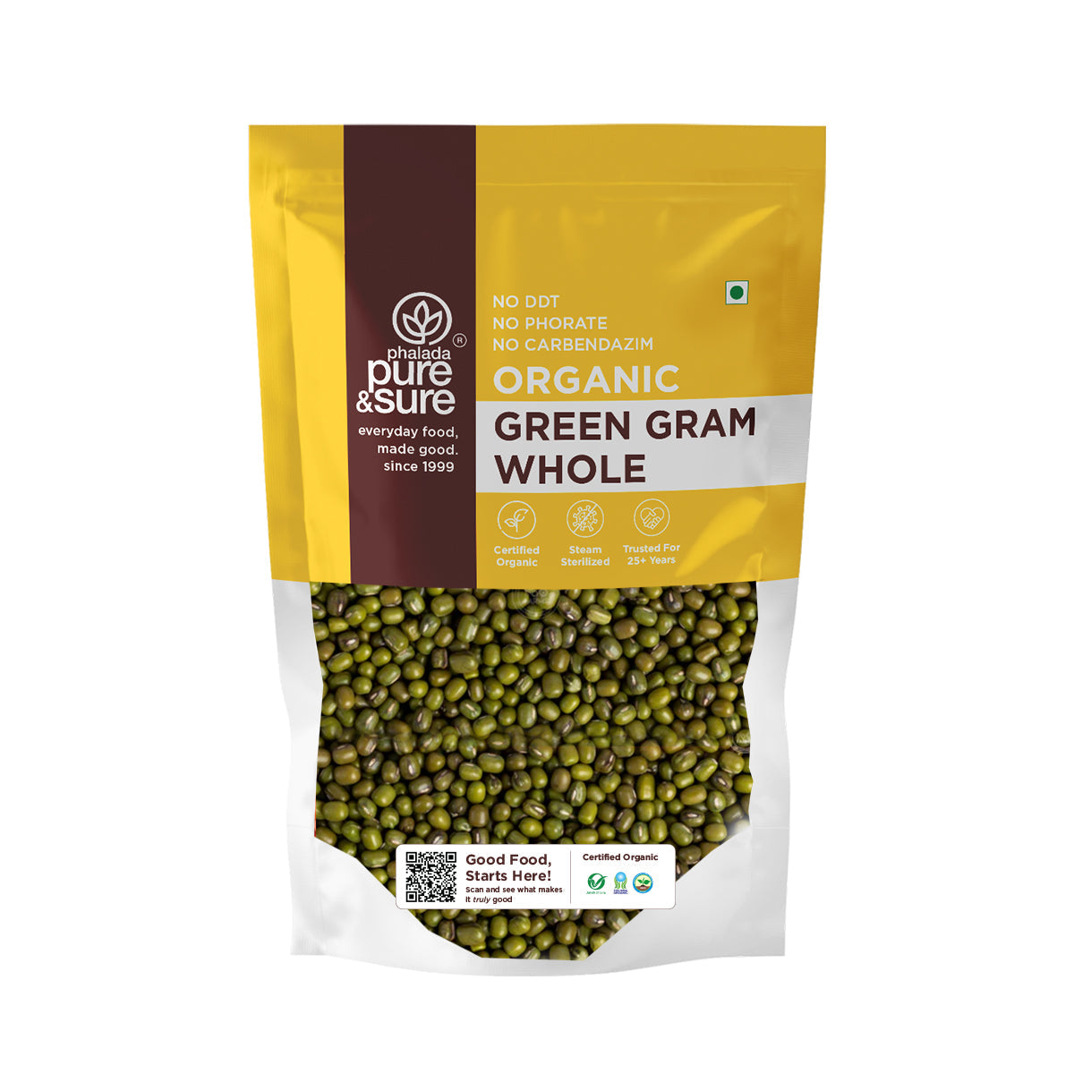 Phalada Pure and sure Organic Green Gram Whole Front