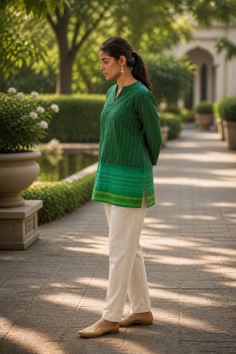 Green Pure Cotton Top