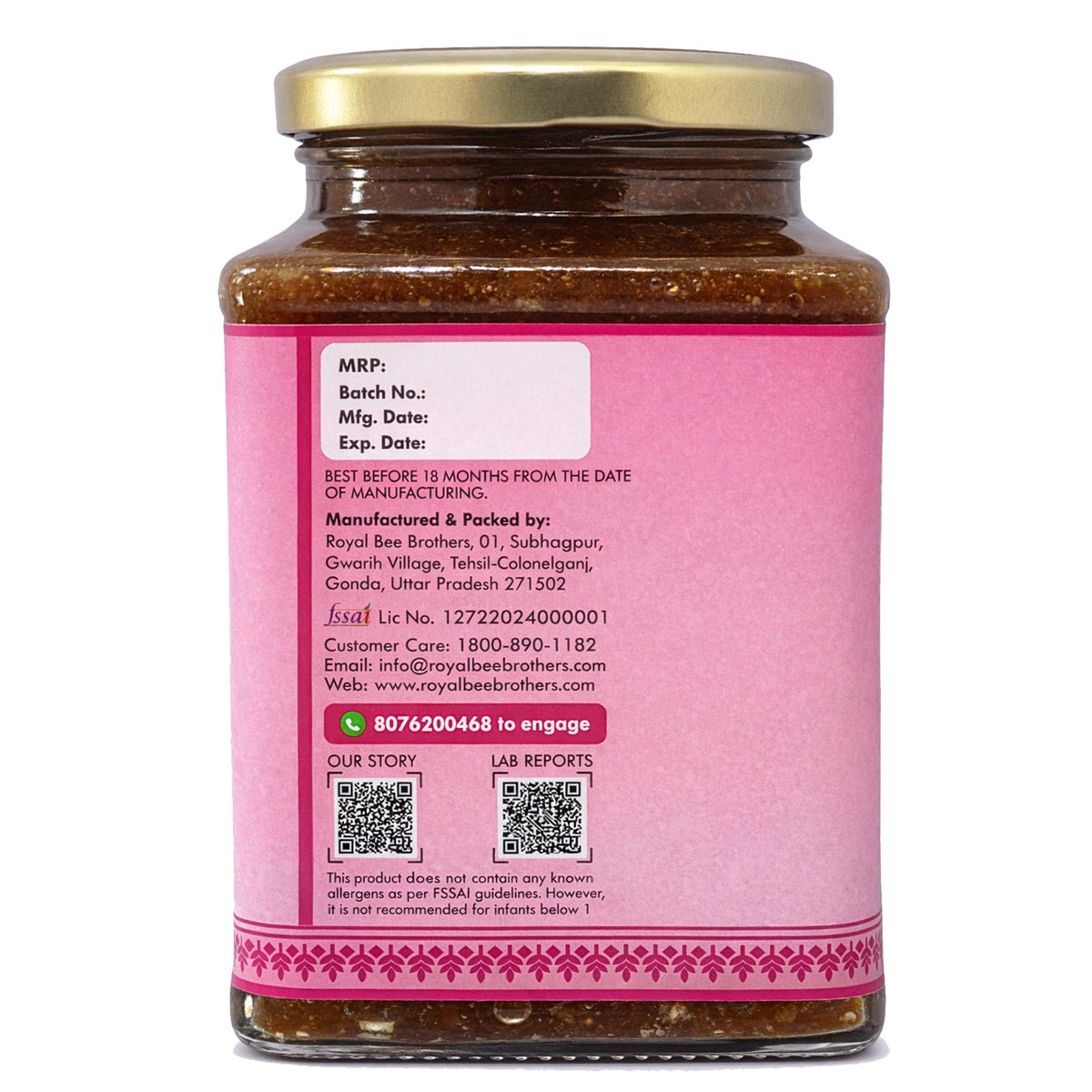 Raw Honey Soaked Gulkand – Premium rose petal preserve infused with pure natural honey, a traditional Ayurvedic delicacy known for cooling properties, digestion support and natural sweetness.