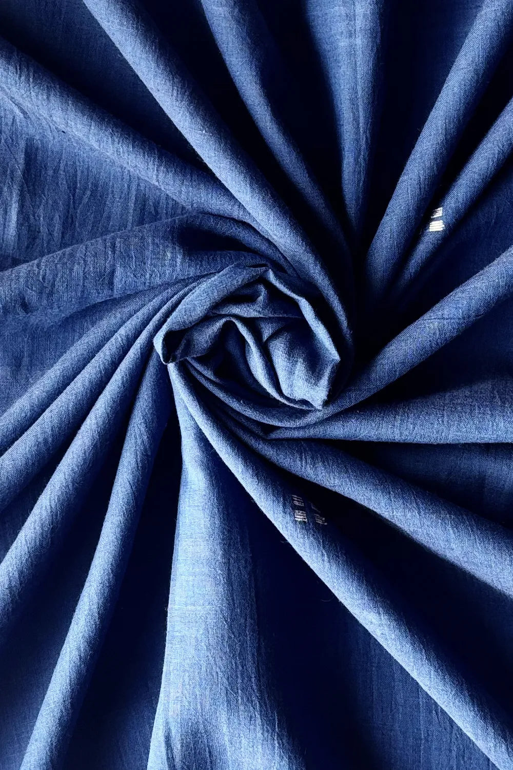 Handwoven Calm Blue Taranga Jamdani Dupatta with Traditional Wave Motifs