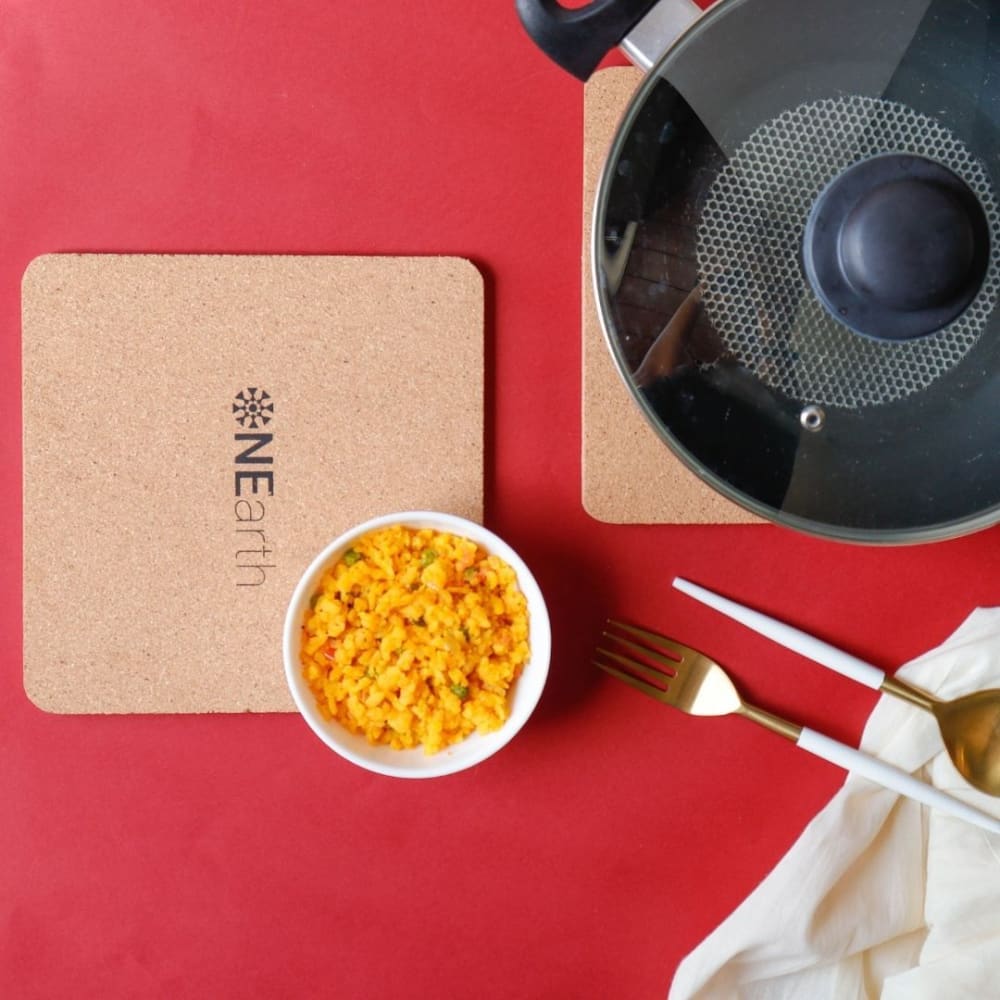 Heat Resistant Cork Trivets - Square / Pack of 2 - Home