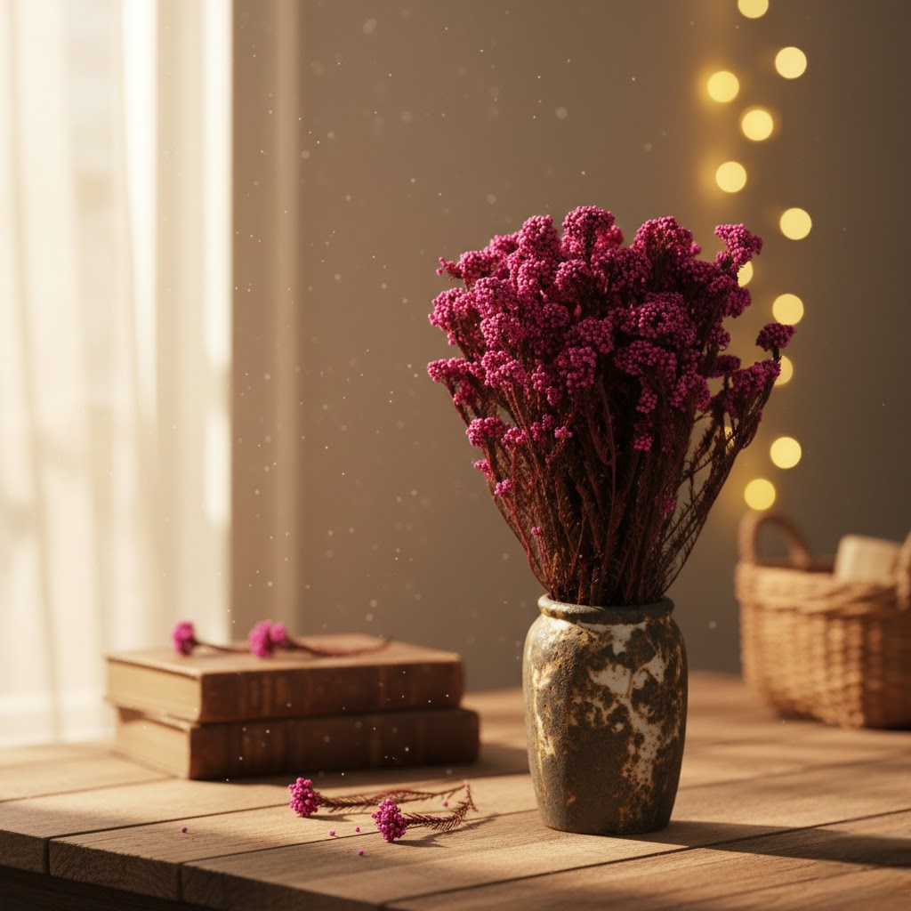 Pink Dried Rice Flower – Natural Forever Floral Décor | ArteCasa - https://artecasa.in/