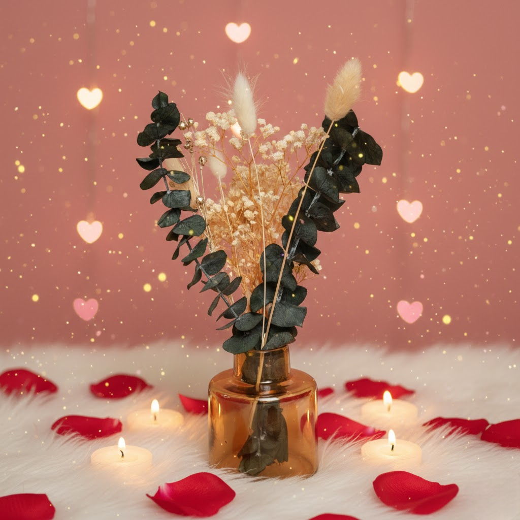 Little Blossom Vase gift box – Glass Vase with Dried Flowers - https://artecasa.in/