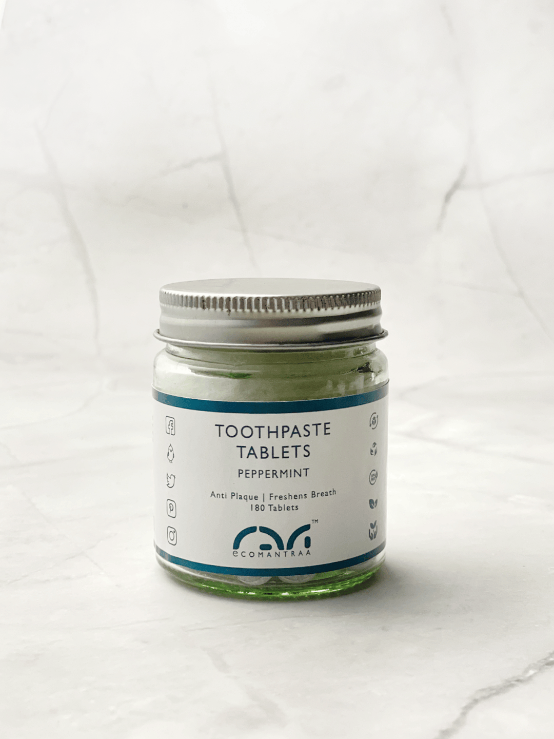 Toothpaste tablets large jar ecomantraa