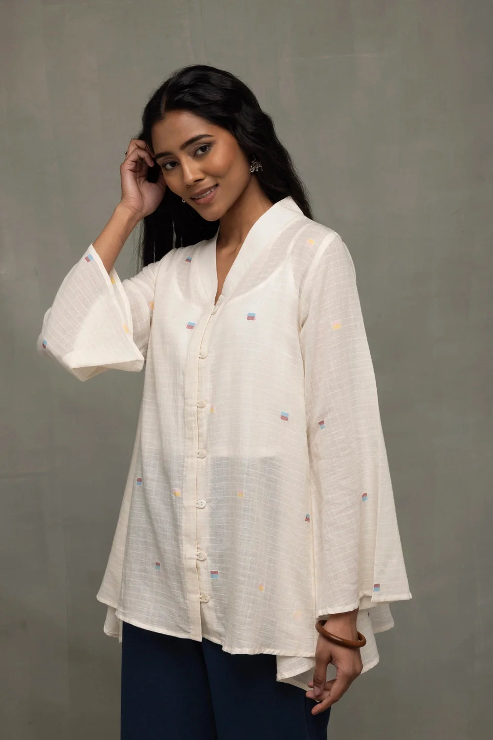 Ivory Breeze Jamdani Top