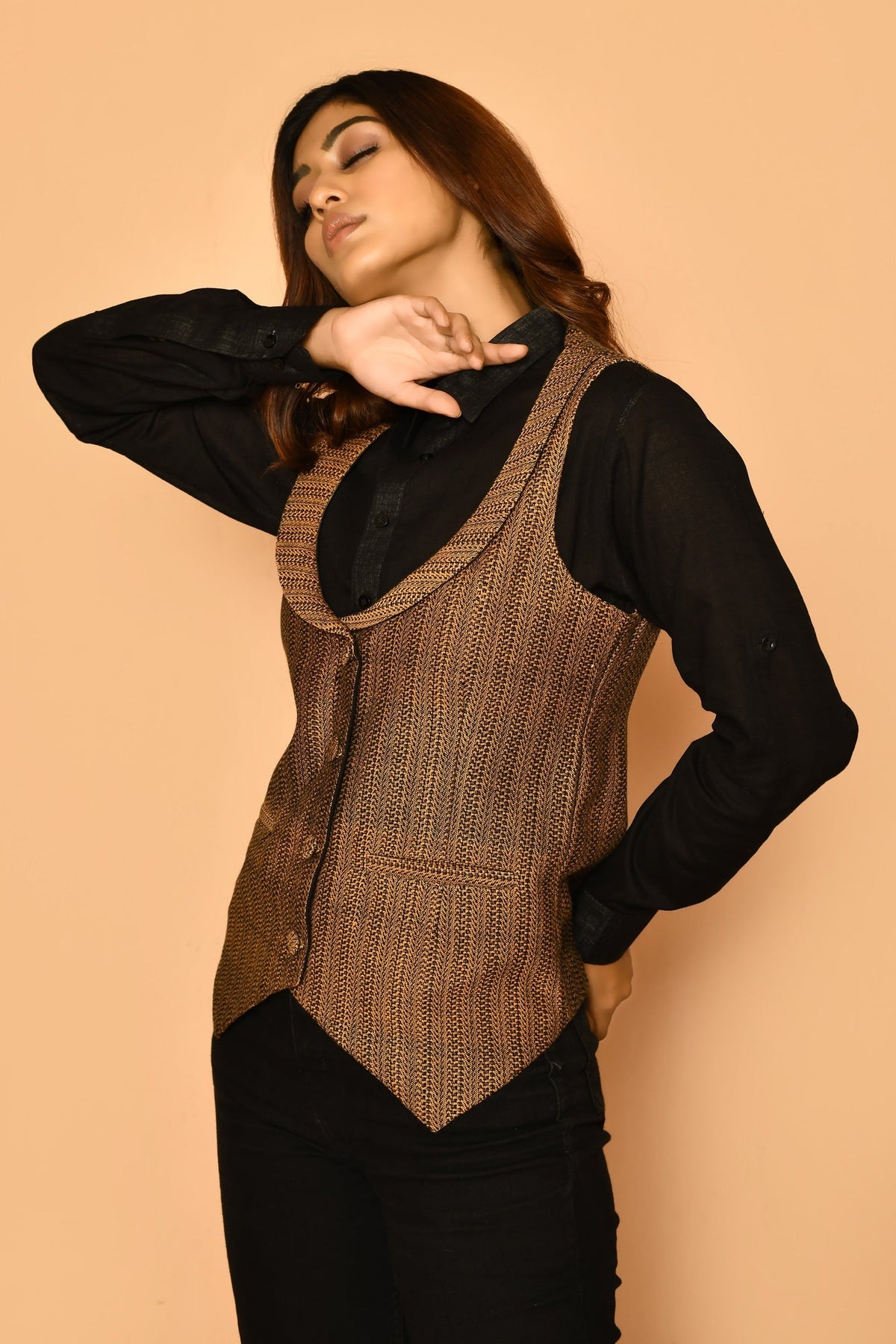 Buy best ladies office wear handloom cotton jacket