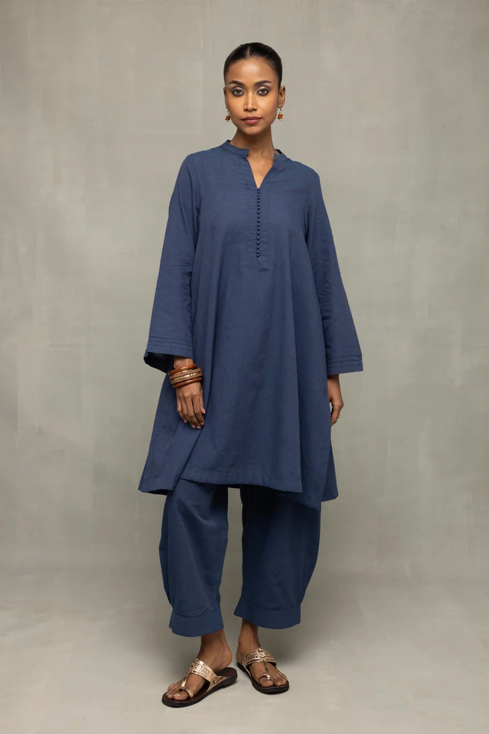 Muted Navy Blue Minimalist Co-ord Set
