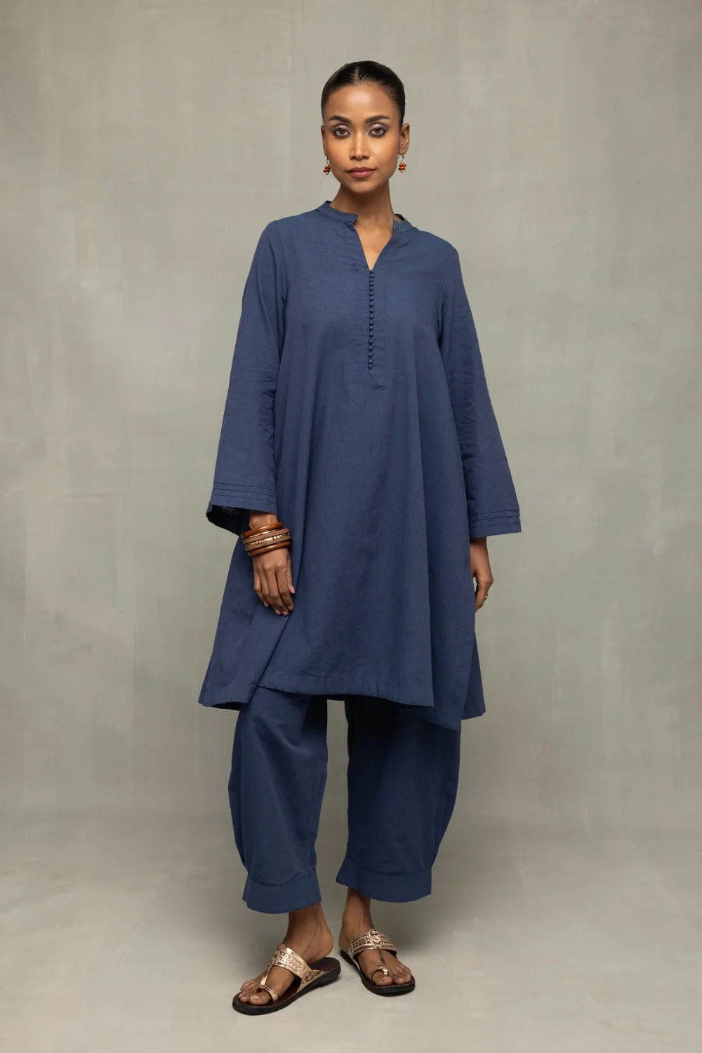 Muted Navy Blue Minimalist Co-ord Set