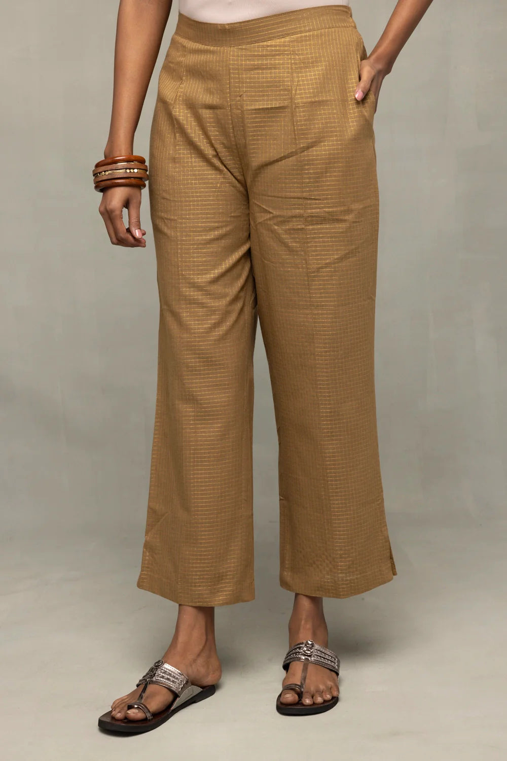 Premium Damp Sand Kurta Set with Dupatta for Office Wear