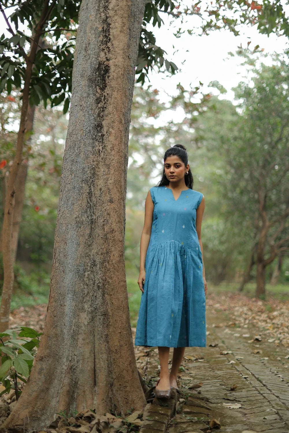 Premium Fern Green Jamdani Dress for Wedding and Festive Wear