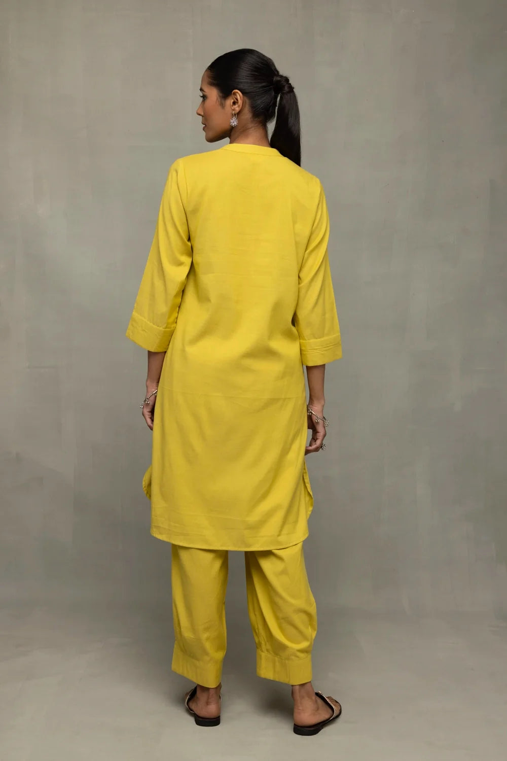 Premium Yellow Bloom Banana Cotton Co-ord Set for Weekend Wear