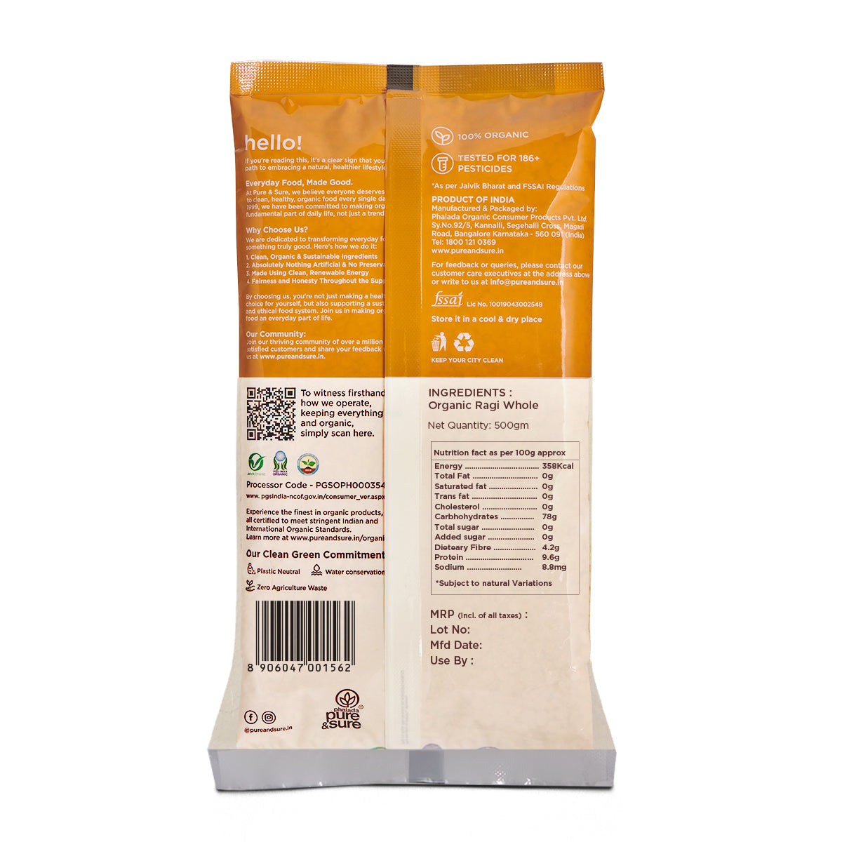 Ragi flour back