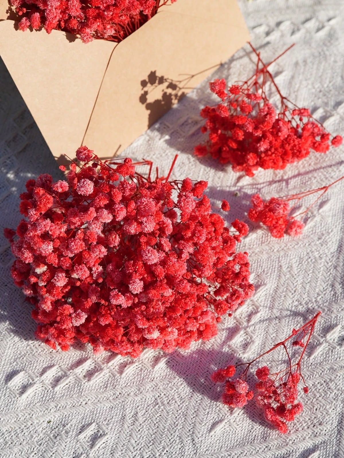 Red Baby Breath Dried Flowers for Vase Decor & Home Styling | ArteCasa - https://artecasa.in/