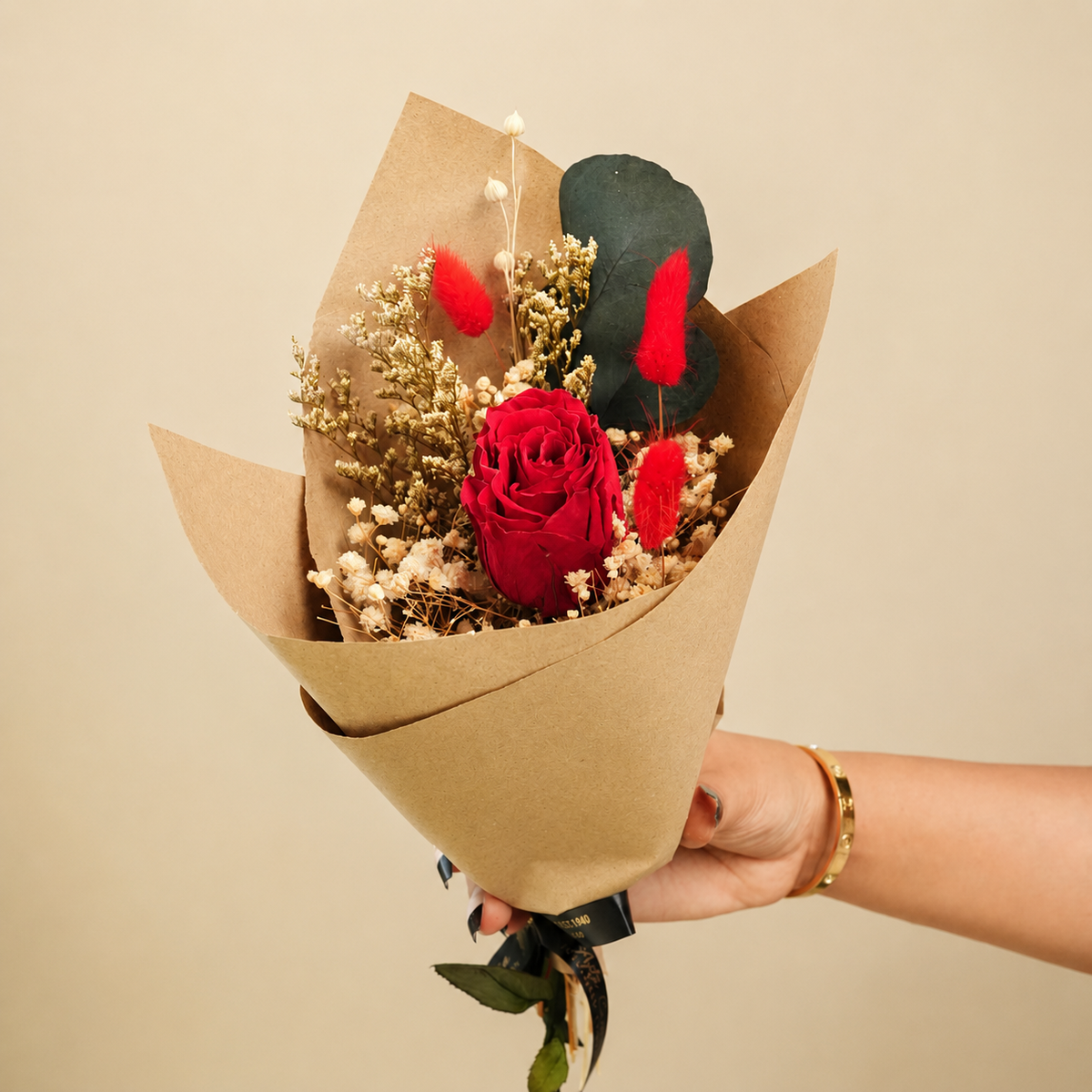 Ruby Romance preserved red rose bouquet