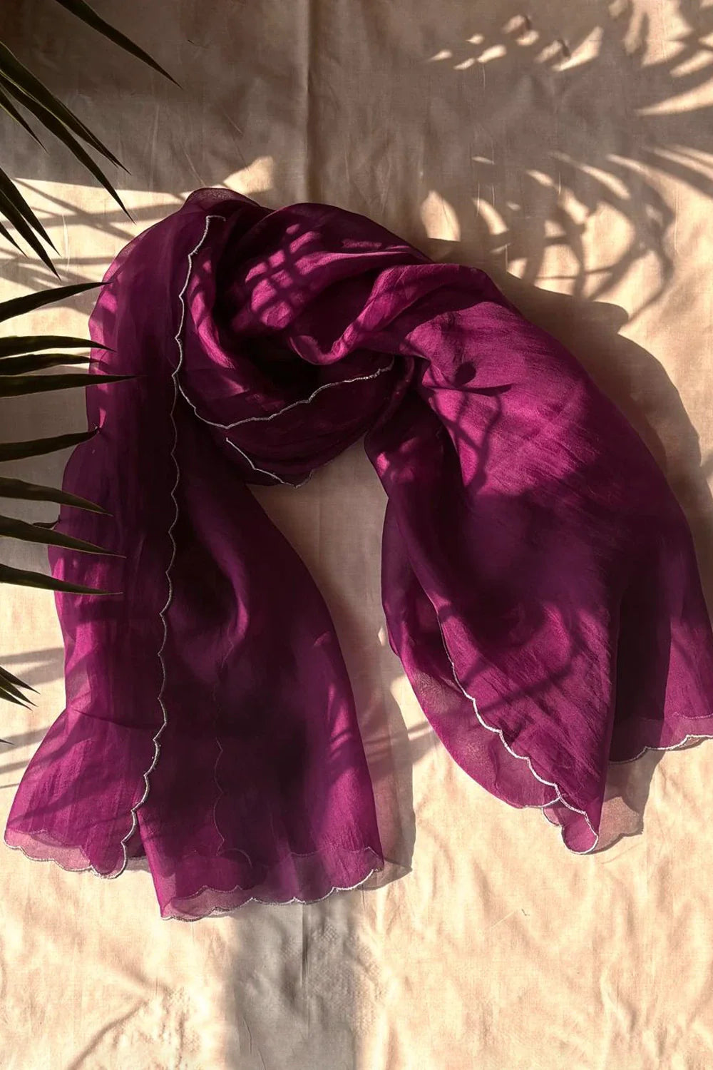 Rich Purple Pure Organza Silk Banarasi Dupatta