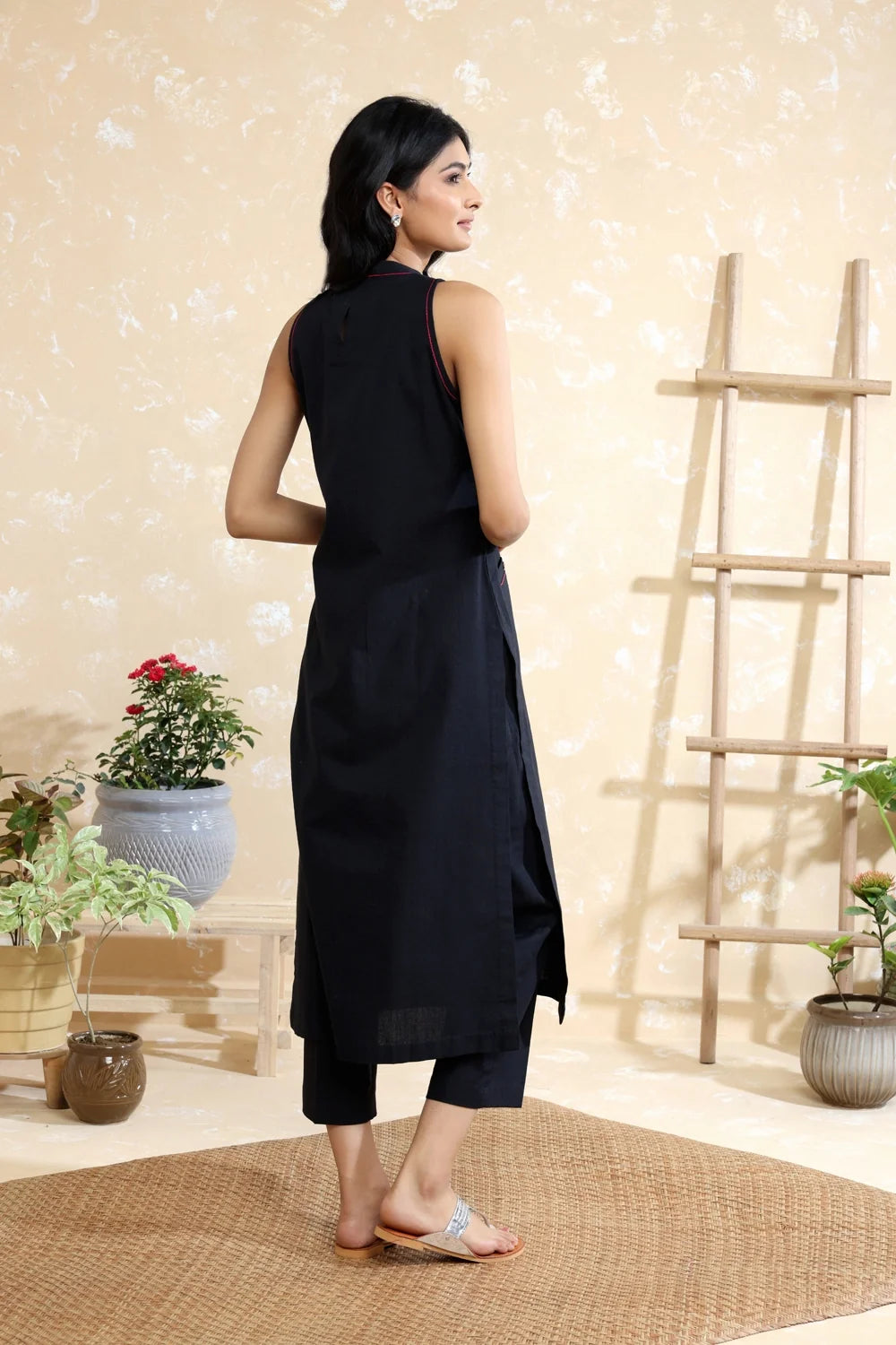 Soft Black Malai Cotton Co-ord Set for Casual Wear