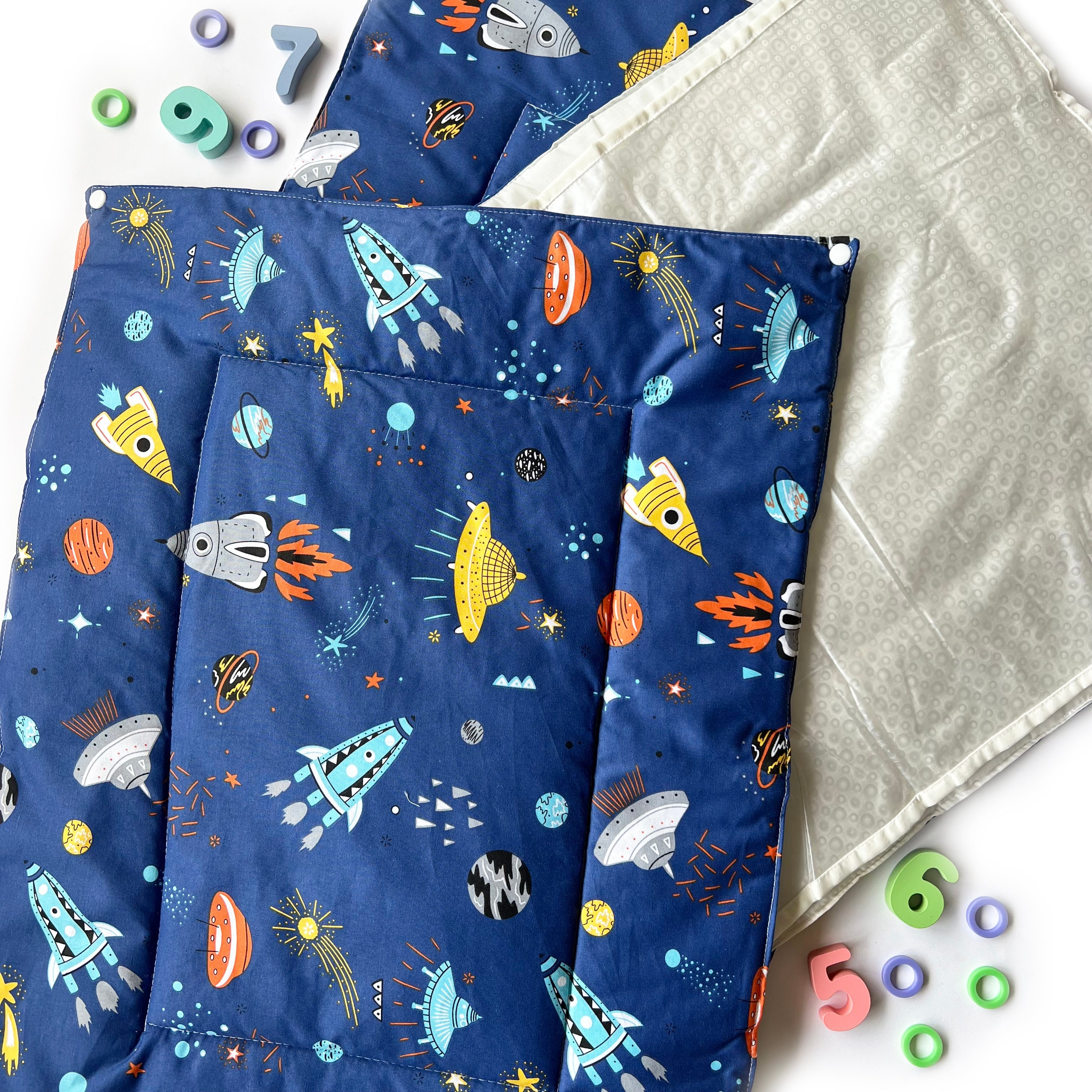 Outer Space Re-usable diaper changing mat - Set of 3 - Oranges and Lemons