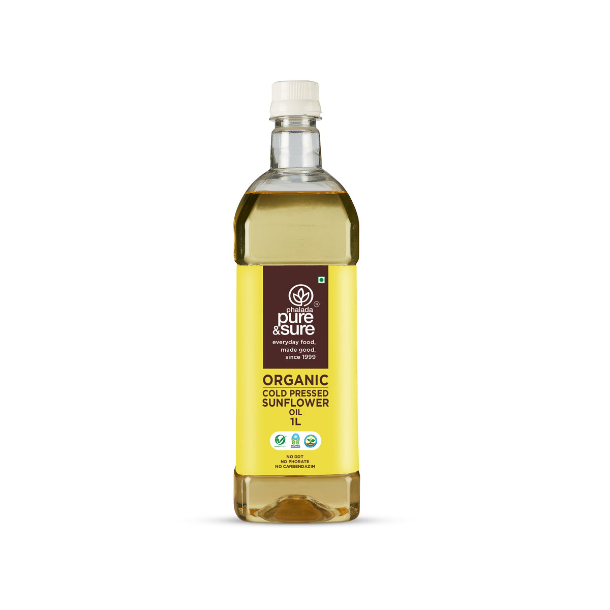 Phalada Pure and Sure Organic Sunflower oil 1 L Front
