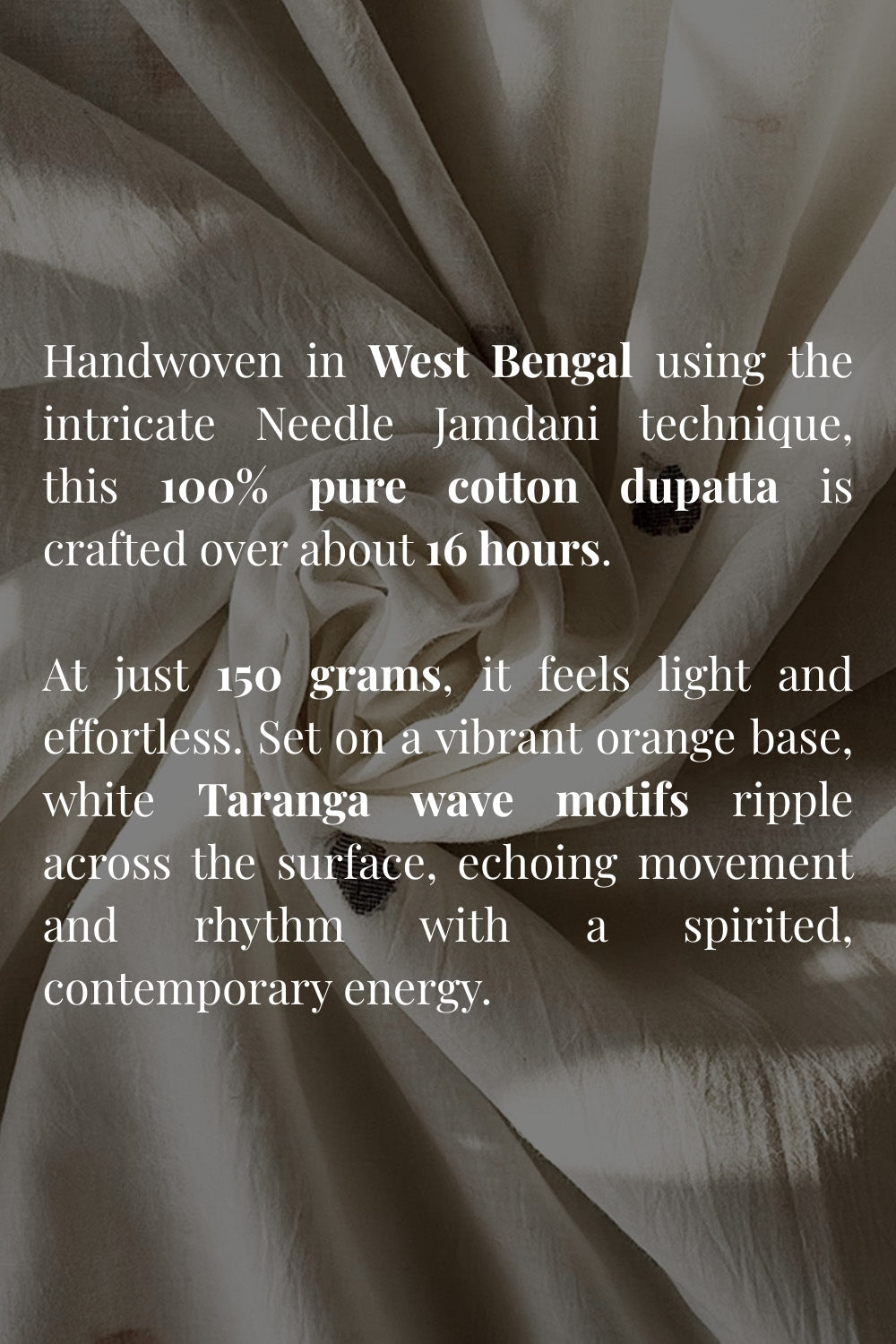 Traditional White Heart Motif Jamdani Dupatta with Handwoven Details for Ethnic Wear