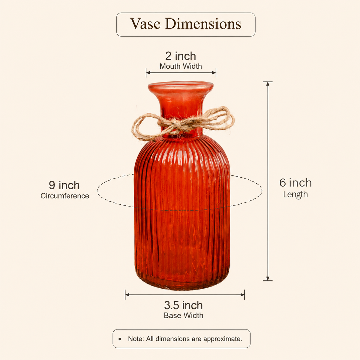 Amber Haven Large Glass Vase with Dried Flowers | Elegant Home Décor - https://artecasa.in/