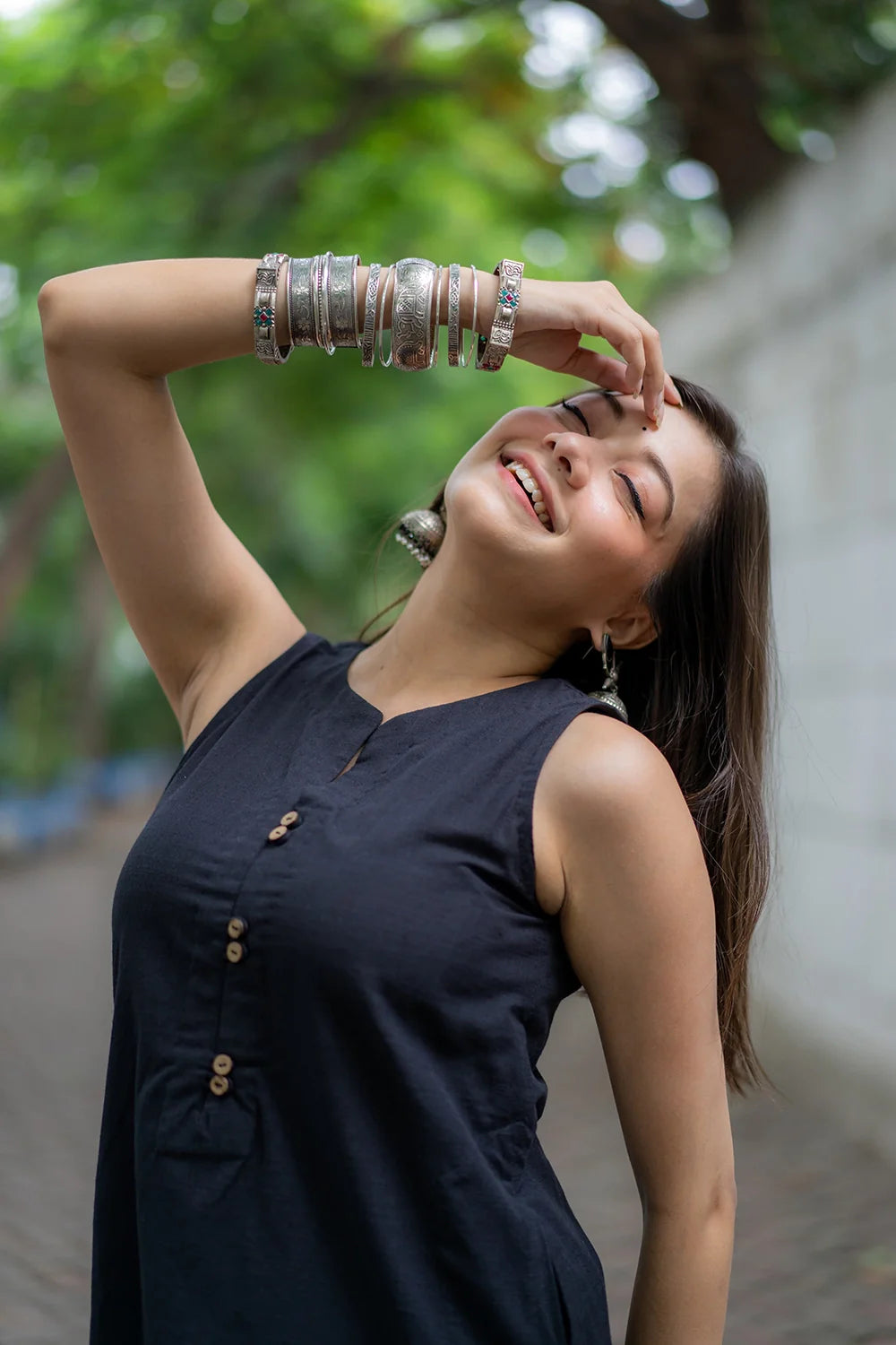 Versatile Black Khadi Cotton Co-ord Set for Casual and Weekend Wear