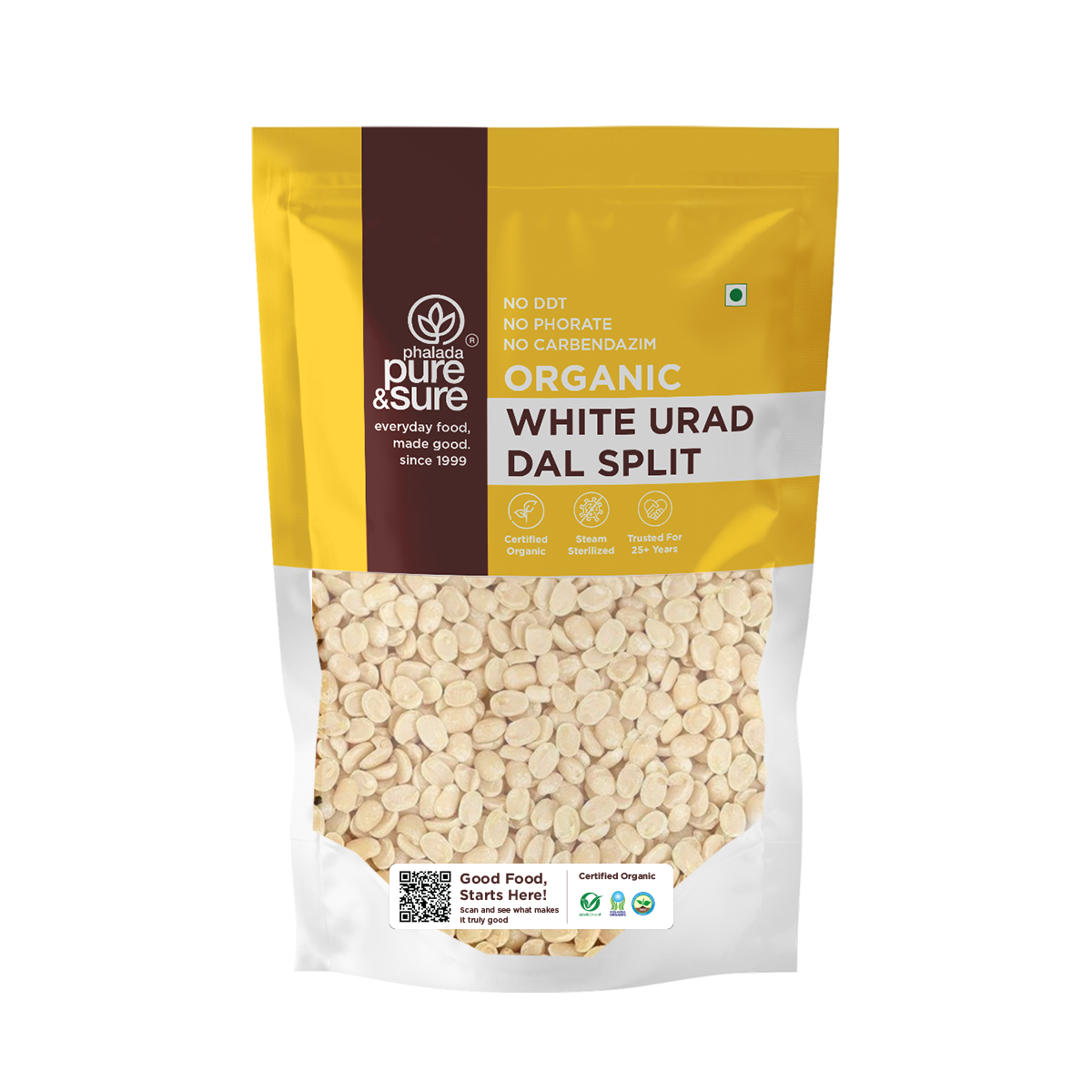 Phalada Pure and sure Organic White Urad Dal Split front