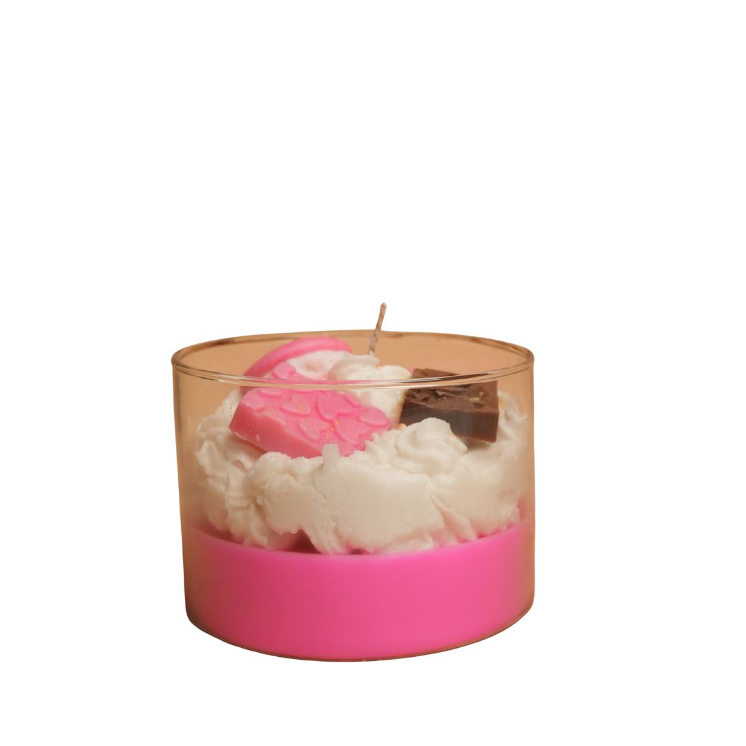 Sugar Rush Candle – Dessert Style Pink Candle | Artecasa - https://artecasa.in/
