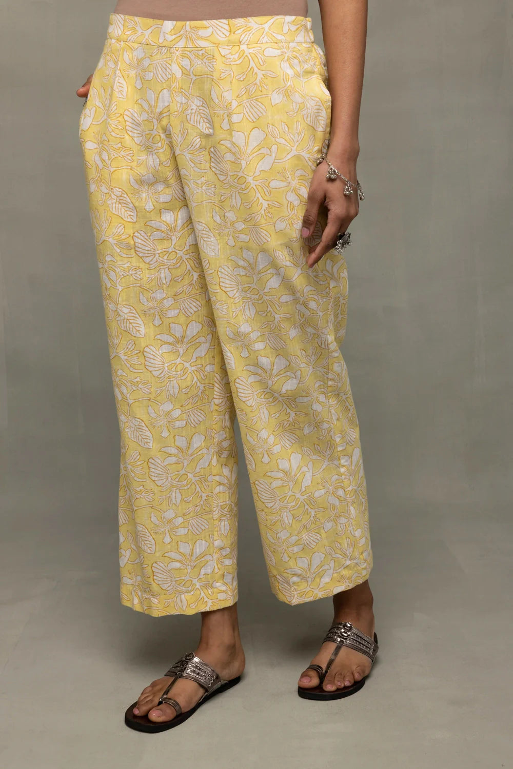 ellow Gul Jaal Hand Block Print Co-ord Set for Everyday Casual Wear