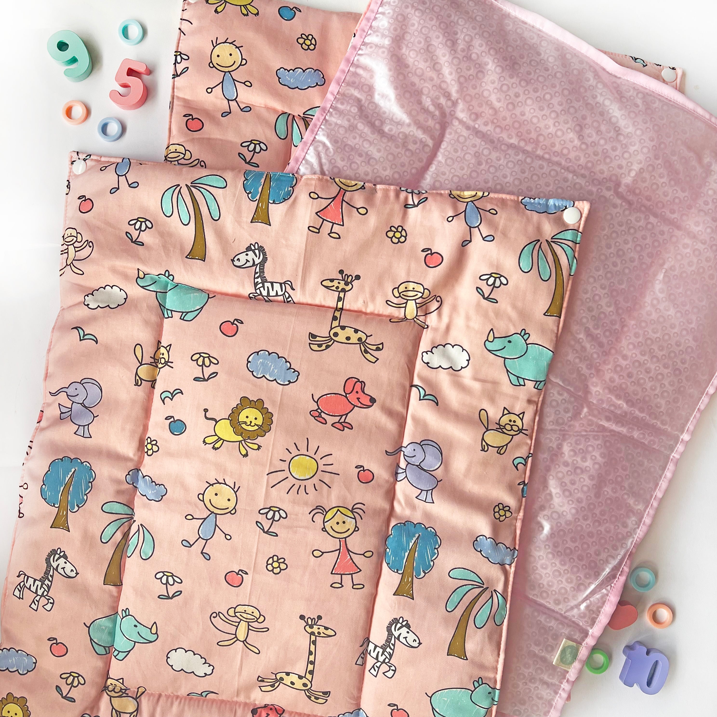 Doodle Land Re-usable diaper changing mat - Set of 3 - Oranges and Lemons