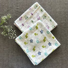 Bamboo Muslin Swaddles | Set of 2 | White - Oranges and Lemons