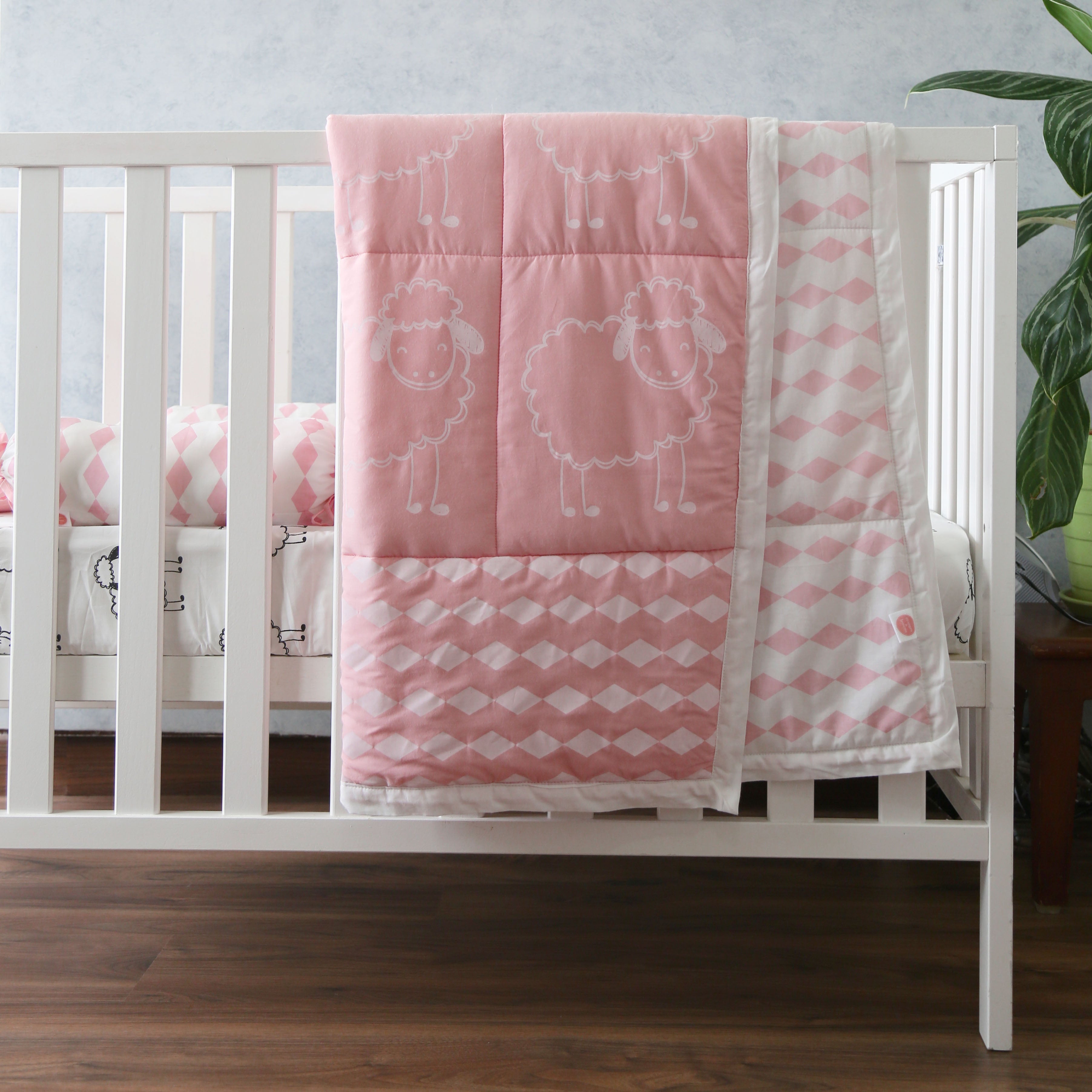 Organic Baby Quilt- Oranges and Lemons
