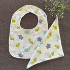 Bamboo Muslin Baby Bib and Wash Cloth Set - Set of 3 - Oranges and Lemons