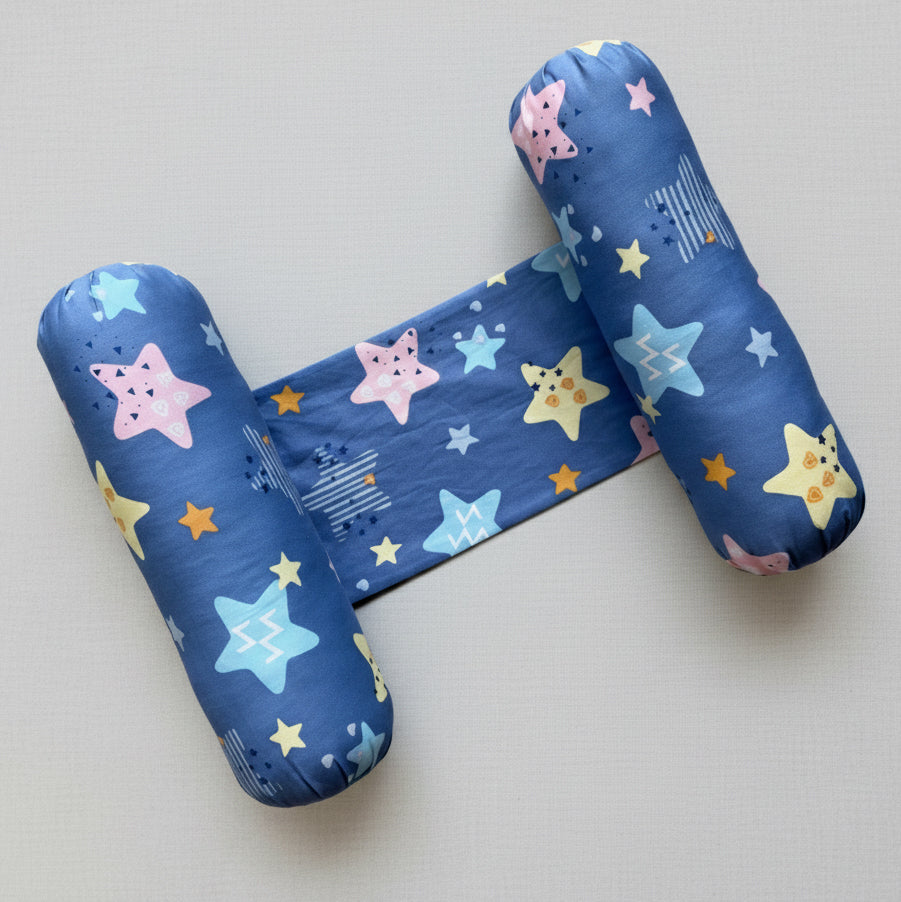 Baby Anti Roll Pillow - Little Star - Blue - Oranges and Lemons