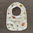 Bamboo Muslin Baby Bib and Wash Cloth Set - Animal Print (Set of 2) - Oranges and Lemons