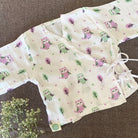 Bamboo Muslin Night Suit | Kimono Set | Owl Print - Oranges and Lemons