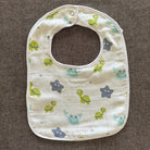 Bamboo Muslin Baby Bib and Wash Cloth Set - Turtle Print (Set of 2) - Oranges and Lemons