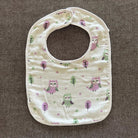 Bamboo Muslin Baby Bib and Wash Cloth Set - Owl Print (Set of 2) - Oranges and Lemons
