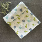Bamboo Muslin Swaddles | Set of 2 | White - Oranges and Lemons
