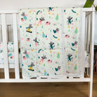Mouse in the House - 5 Piece Crib Bedding Set - Off White - Oranges and Lemons