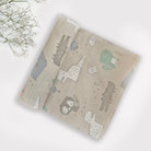 Organic Muslin Baby Swaddles | Aqua & Beige | Set of 4 - Oranges and Lemons