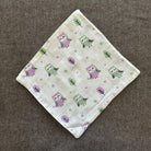 Bamboo Muslin Baby Bib and Wash Cloth Set - Owl Print (Set of 2) - Oranges and Lemons