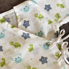 Bamboo Muslin Night Suit | Kimono Set | Turtle Print - Oranges and Lemons