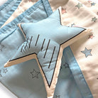 Twinkle Dreams - Organic Muslin Cot Bedding Gift Set - Set of 4 - Blue - Oranges and Lemons