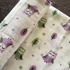 Bamboo Muslin Swaddles | Set of 2 | White - Oranges and Lemons