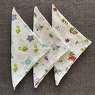 Bamboo Muslin Baby Bib and Wash Cloth Set - Set of 3 - Oranges and Lemons